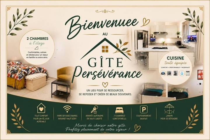 Gîte pour 4 personnes, avec Terrasse ainsi que Jardin et Vue dans Chéroy