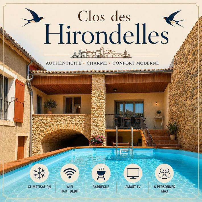 Maison de vacances pour 6 personnes, avec piscine et terrasse, animaux acceptés