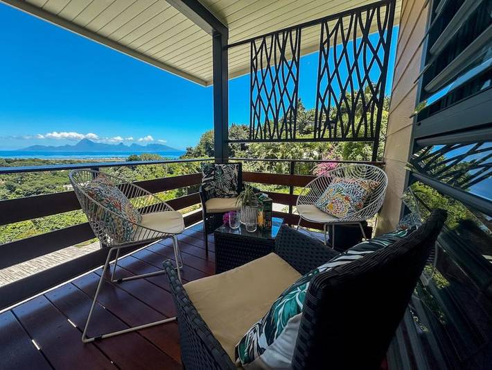 Maison de vacances pour 4 personnes, avec balcon ainsi que jardin et vue