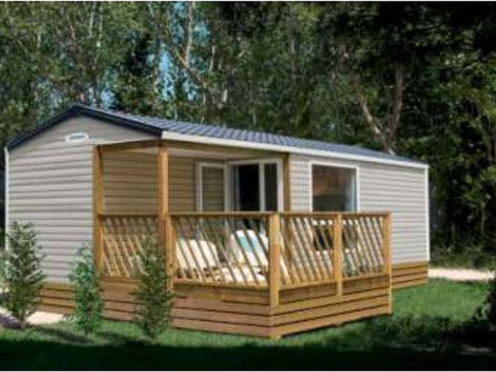 Mobil home pour 5 personnes, avec terrasse et piscine, animaux acceptés à Anduze