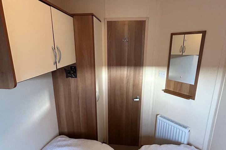 Roulotte-Komfort-Ensuite-Blick auf die Landschaft in Newton Stewart, Dumfries und Galloway