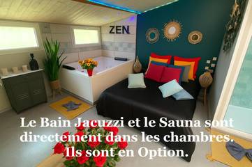 Location de vacances pour 2 personnes, avec terrasse et jacuzzi à Montluel