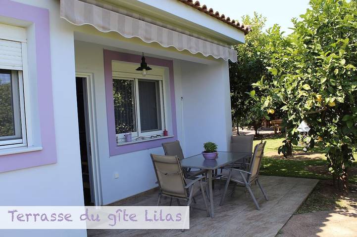 Gîte pour 5 personnes, avec Terrasse et Jardin dans Ροδιά