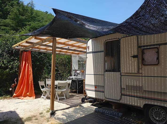 Camping für 2 Personen, mit Garten, kinderfreundlich in den Cevennen