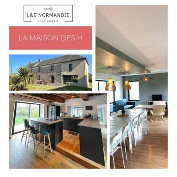 Gîte pour 15 personnes, avec vue sur le lac ainsi que jardin et vue à Canisy