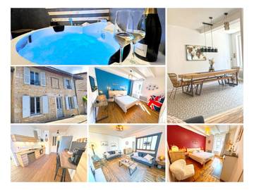Gîte pour 8 personnes, avec jacuzzi dans Poncin