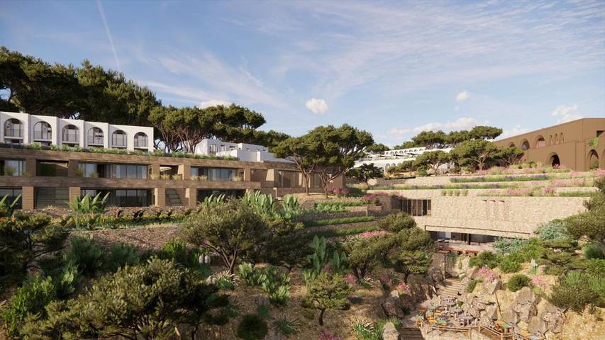 Hôtel pour 6 personnes, avec jardin ainsi que piscine et terrasse dans Portinatx