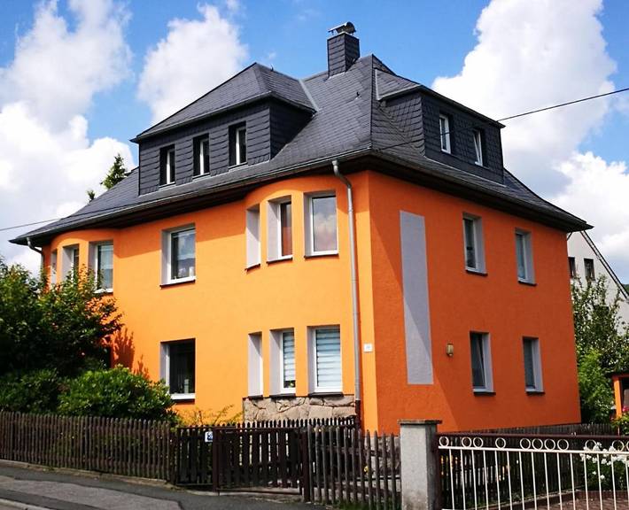 Ferienwohnung für 4 Personen, mit Terrasse und Garten sowie Ausblick