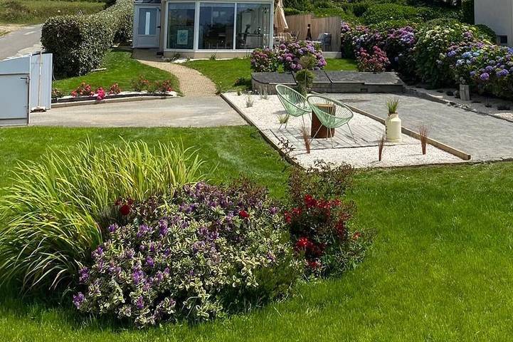 Maison de vacances pour 6 personnes, avec jacuzzi ainsi que terrasse et jardin à Landunvez