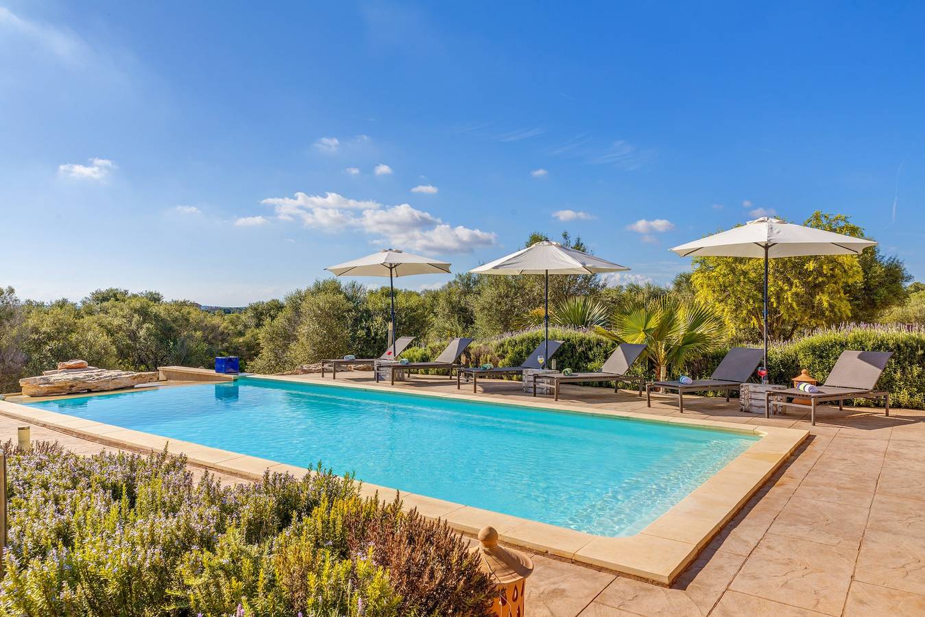 Wunderschöne Villa Can Xesquet mit Bergblick, Wlan in Ses Salines, Mallorca Süden