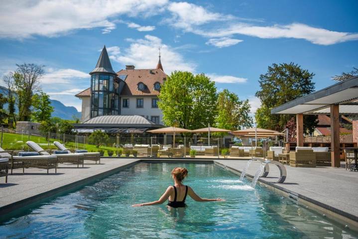 Hôtel pour 2 personnes, avec sauna et jardin ainsi que piscine et vue