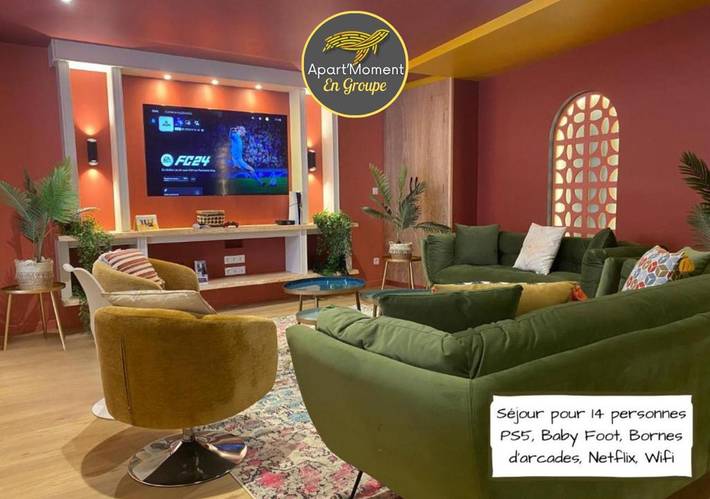 Maison de vacances pour 14 personnes, avec terrasse