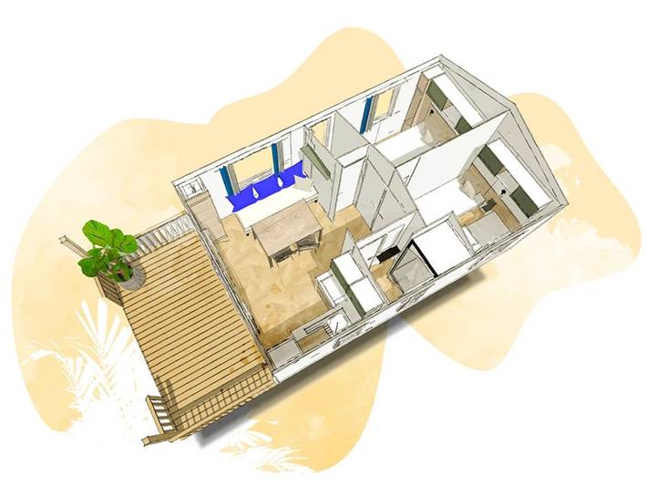 Mobil home pour 4 personnes, avec bassin pour enfant et sauna à Pouldreuzic - 4