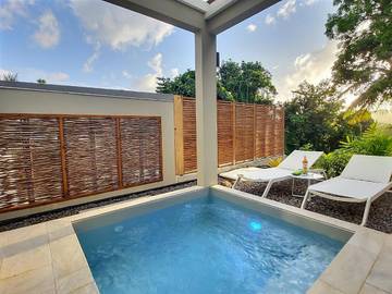 Location de vacances pour 3 personnes, avec piscine et jardin à Le Lamentin