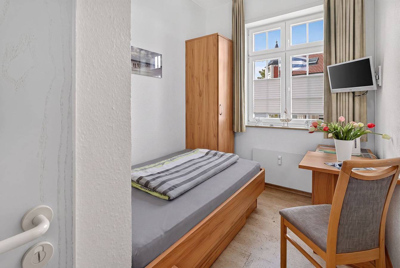 Ganze Ferienwohnung, Klein aber fein, 17 qm groß, ein Wohn-Schlafraum mit Duschbad in Norderney