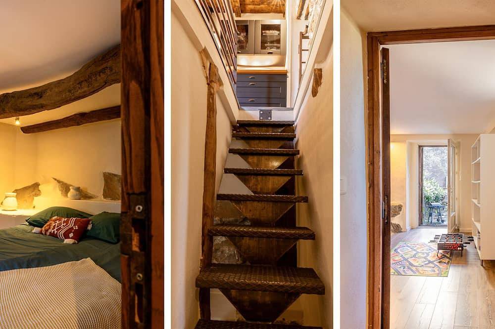 Casa Vincè, beautiful air-conditioned village house with exposed stonework in Furiani, Capo Corso