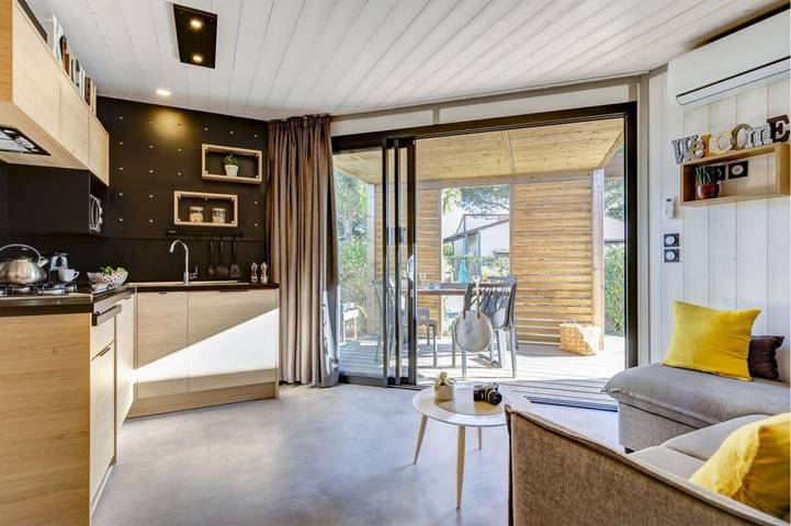 Mobil home pour 5 personnes, avec jardin ainsi que piscine et terrasse, adapté aux familles à Portiragnes - 3