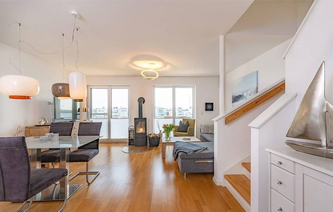 Apartment mit Meerblick und Terrasse, 1 km zum Strand in Olpenitz, Kappeln