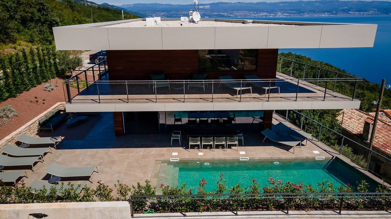Villa für 14 Personen mit Balkon in Mošćenice, Moscenicka Draga