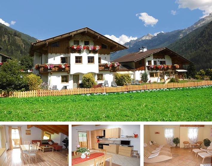 Ferienwohnung für 8 Personen, mit Sauna und Garten sowie Whirlpool in Neustift im Stubaital