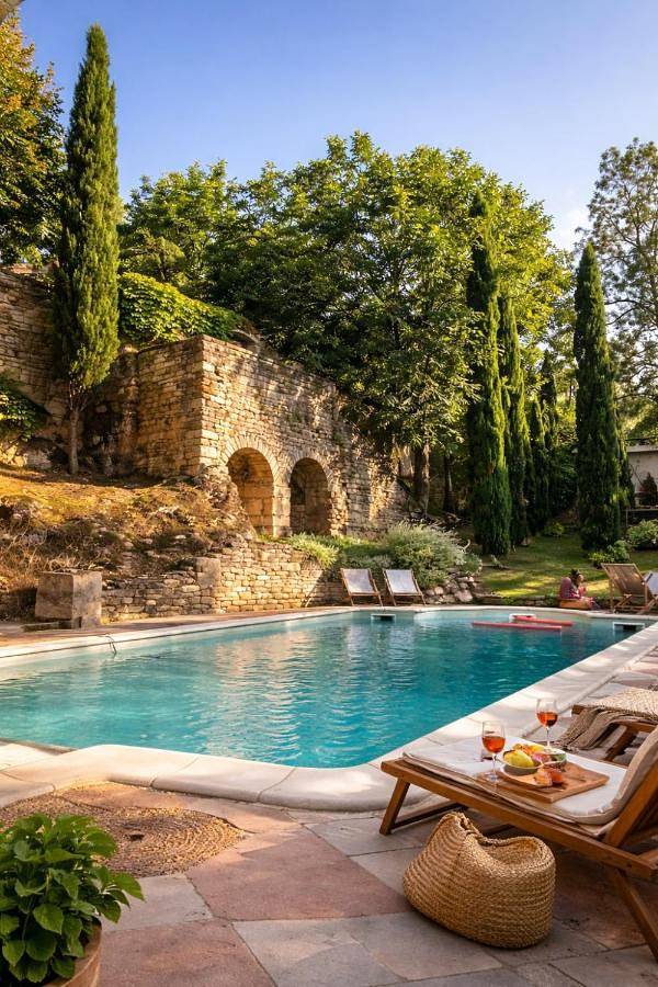 Maison de vacances pour 5 personnes, avec Balcon et Terrasse ainsi que Jardin et Piscine