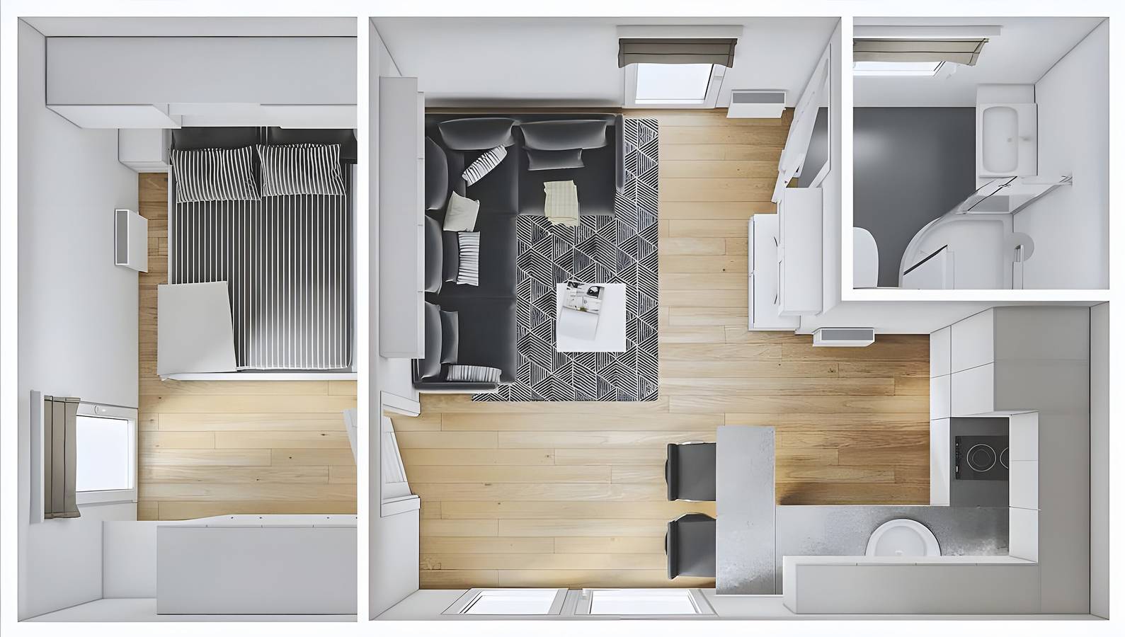 Ganze Ferienwohnung, Tiny Home „Haus Heike“ mit Bergblick, Wlan und Klimaanlage in Untergriesbach, Passauer Land