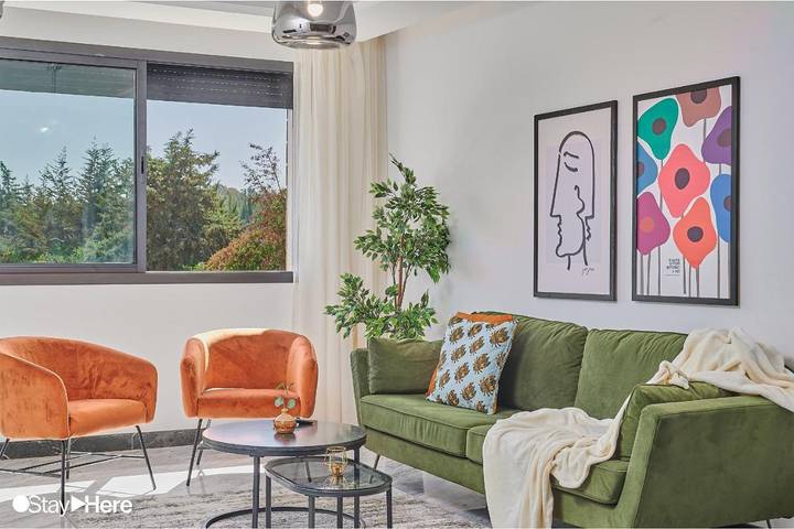 Appart’hôtel pour 4 personnes, avec jardin et vue