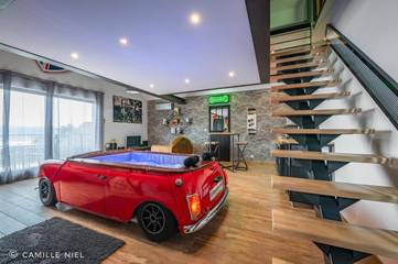 Maison de campagne pour 2 personnes, avec jacuzzi et balcon dans Lac d'Aiguebelette
