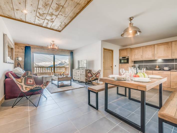 Apartamento entero, Apartamento de lujo para 8 pers., 3 piezas, a pie de pistas, con servicios hoteleros in Tignes, Massif de la Vanoise