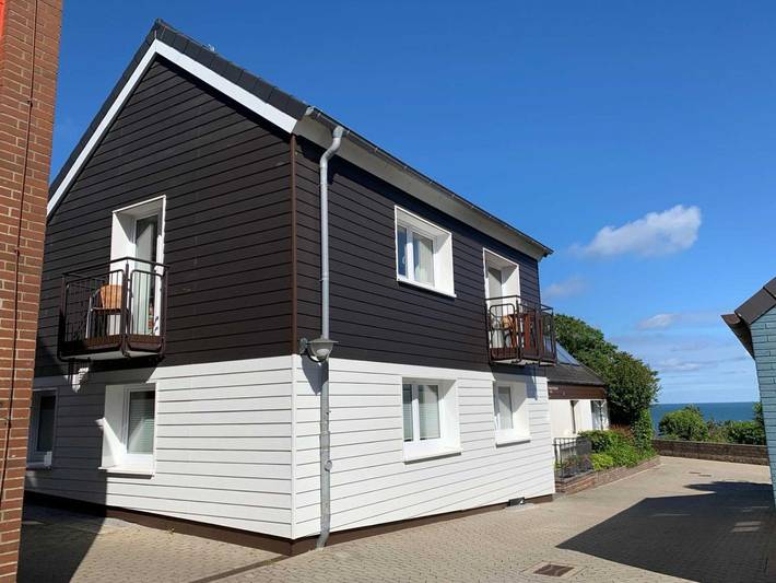 Ferienwohnung für 3 Personen, mit Balkon und Terrasse sowie Seeblick auf Helgoland