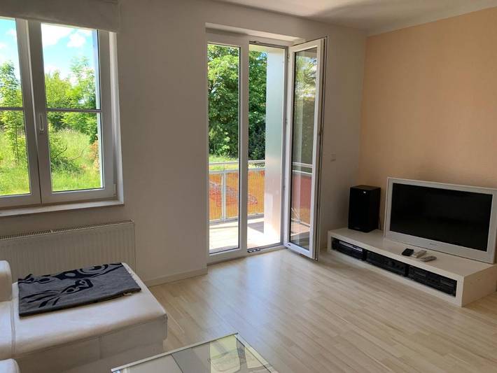 Ferienwohnung für 4 Personen, mit Balkon und Terrasse sowie Ausblick in Erfurt