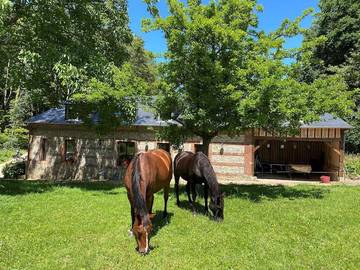 Location de vacances pour 10 personnes, avec piscine ainsi que jardin et vue à Écrainville