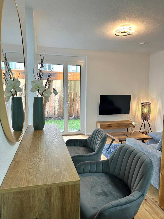 Ferienwohnung für 3 Personen, mit Terrasse und Garten