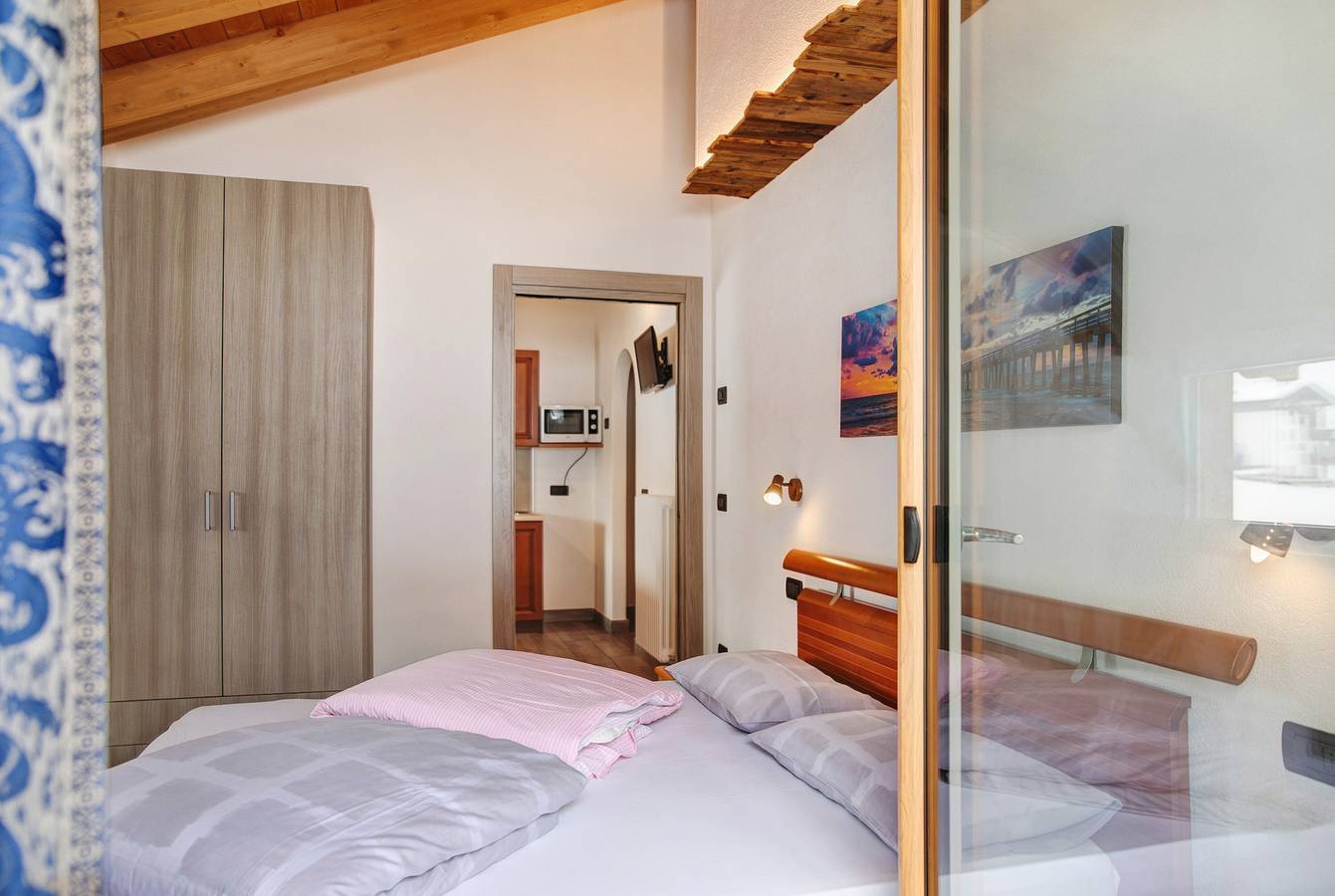 Appartement "Casa Nicoletta inverno" dicht bij de skiliften met uitzicht op de bergen, foto 12