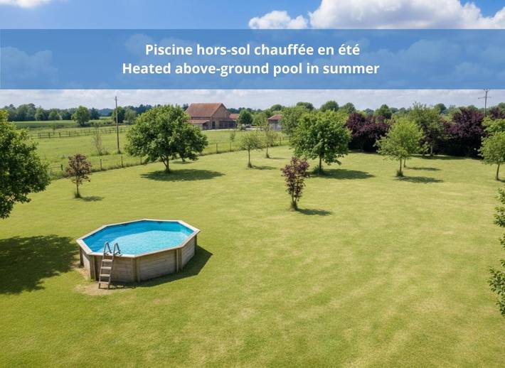 Location de vacances pour 15 personnes, avec terrasse et piscine ainsi que vue et jardin, animaux acceptés dans Gouffern en Auge - 2