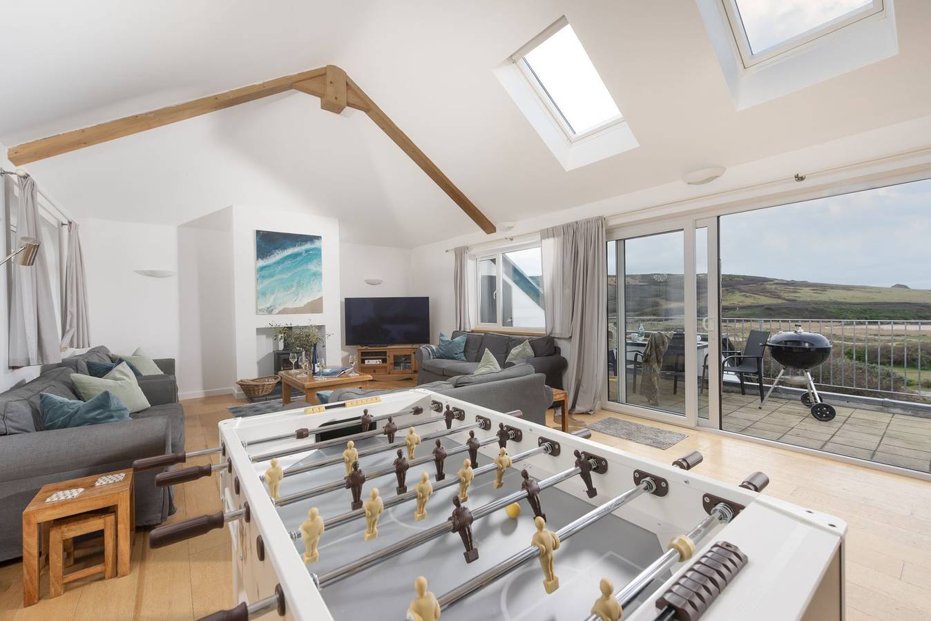 Ganze Ferienwohnung, Ferienwohnung für 8 Personen mit Garten in Holywell Bay, Cornwall