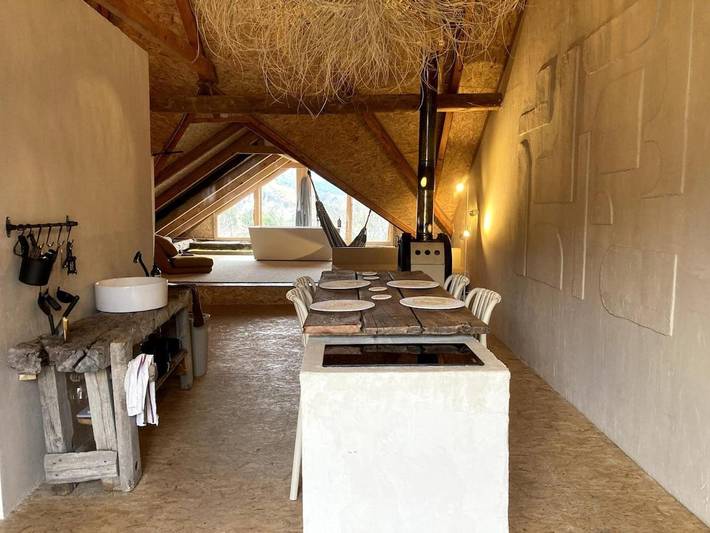 Chalet pour 3 personnes, avec vue et jardin