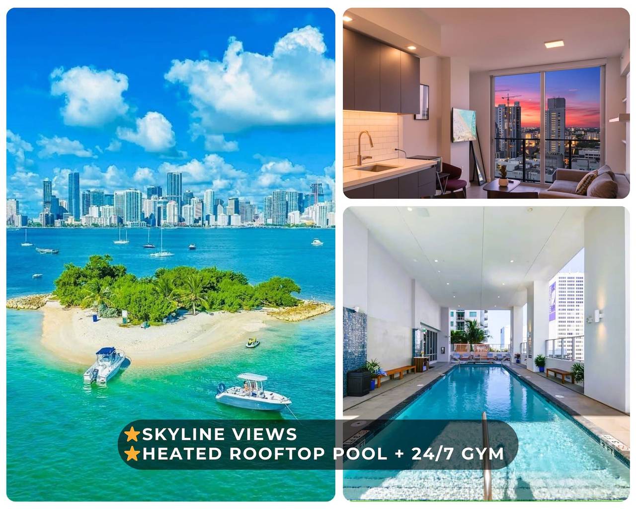 Entire apartment, Pool  Gym   Views   A Peaceful Pause in Downtown in Miami, Florida