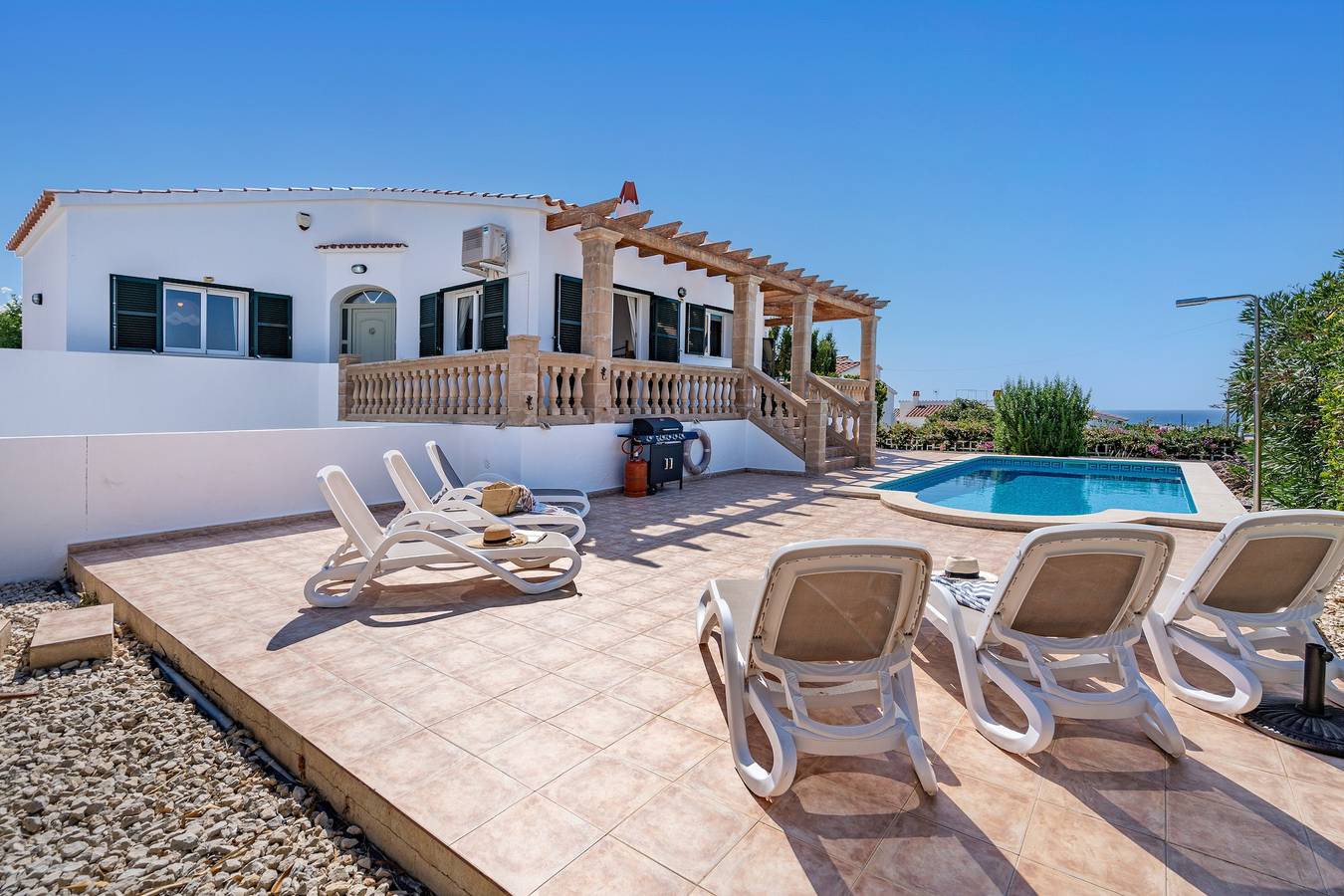 Villa 'Petre' mit Meerblick, Wi-Fi und Klimaanlage in Cala en Porter, Alaior Gemeinde
