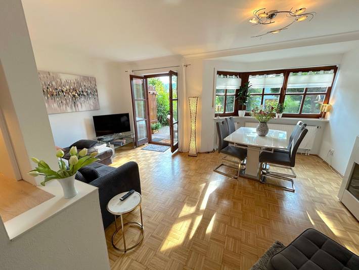 Ferienwohnung für 3 Personen, mit Terrasse und Garten am Tegernsee