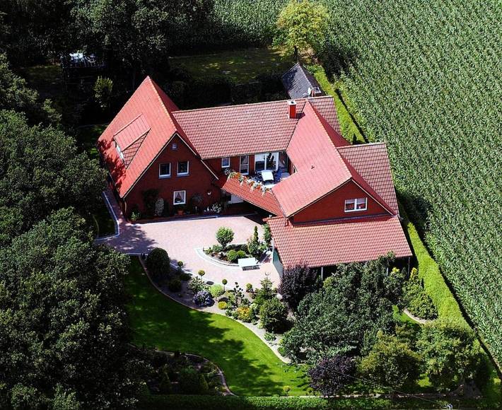 Ferienwohnung für 9 Personen, mit Balkon und Terrasse sowie Garten und Ausblick in Molbergen - 2