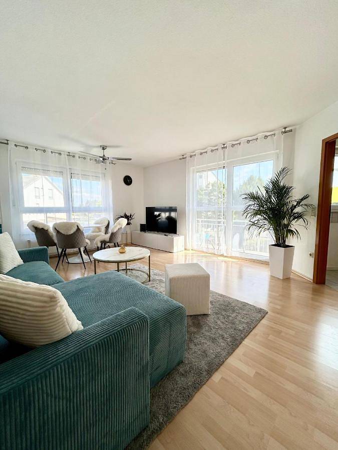 Ferienwohnung für 4 Personen, mit Balkon und Terrasse sowie Ausblick in Sigmaringen