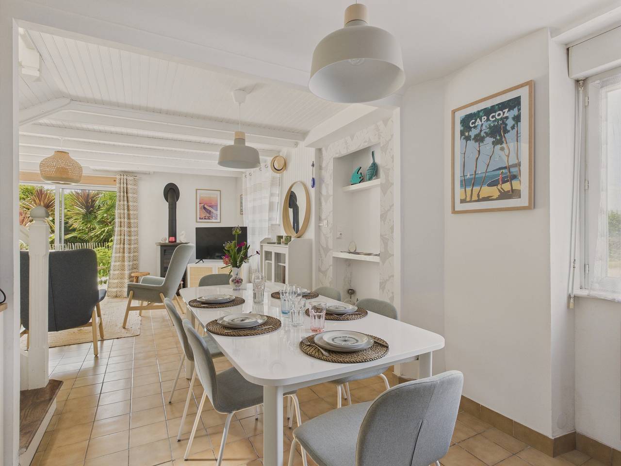 Grand jardin et terrasse - 4 adultes et 1 enfant in Fouesnant, Quimper region