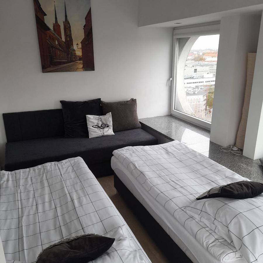 Cały apartament, 100m2 penthouse on top of the city 1000Mb/s, airc. in Wrocław, Dolny Śląsk