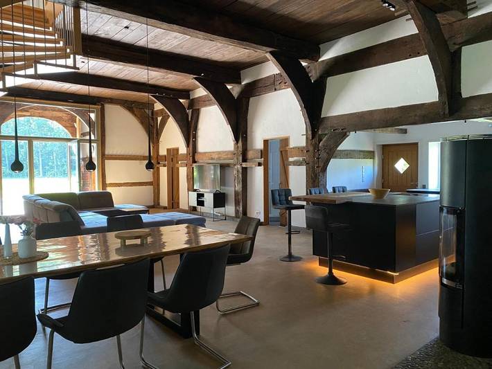 Ferienhaus für 14 Personen, mit Garten und Terrasse sowie Ausblick, mit Haustier in Hasetal