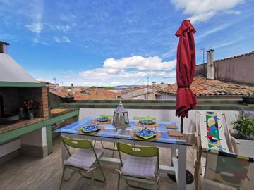Gîte pour 4 personnes, avec terrasse à Mèze