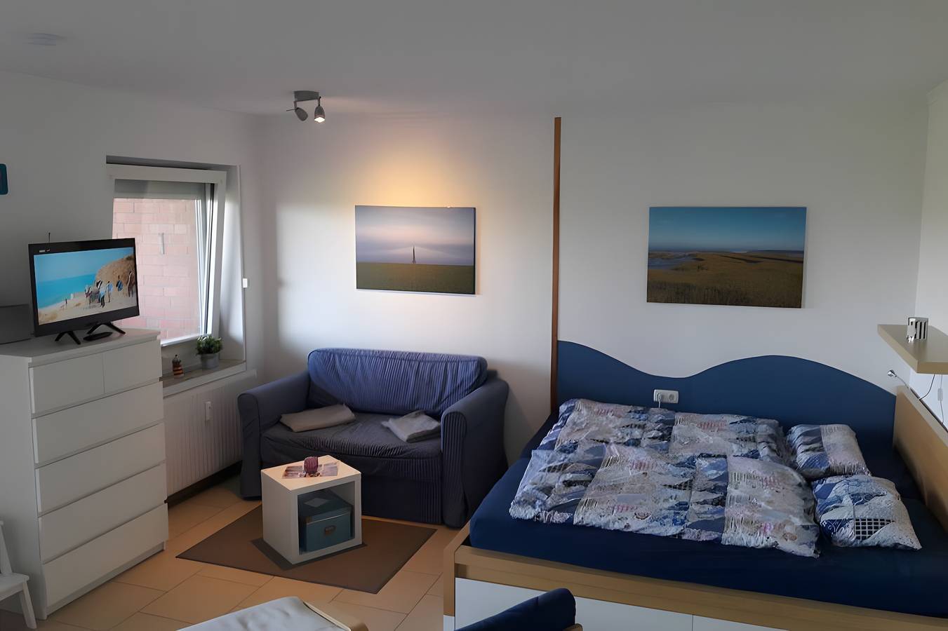 Ganze Wohnung, Fewo im Penthouse Stil - 12qm blk / Loggia - Meer- u. Inselblick in Westeraccumersiel, Dornum
