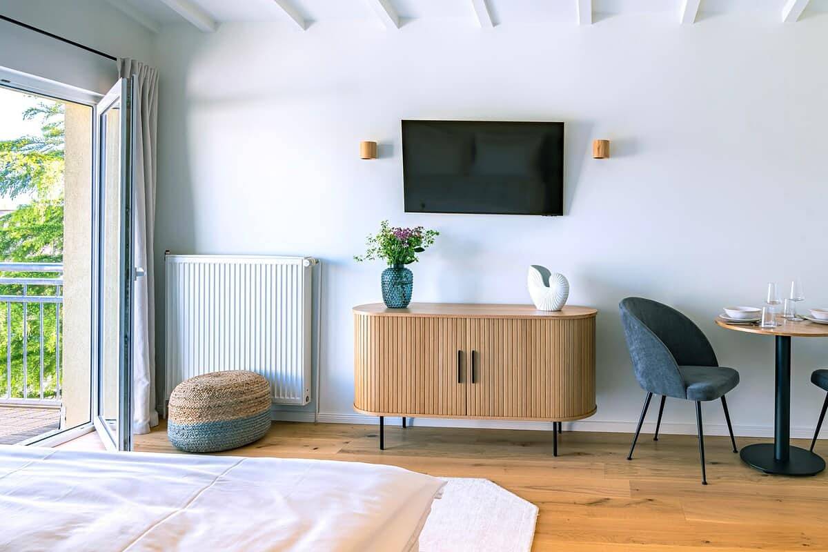 Ganze Wohnung, Ferienwohnung für 2 Personen mit Balkon/Terrasse in Warnemünde Strand, Rostock