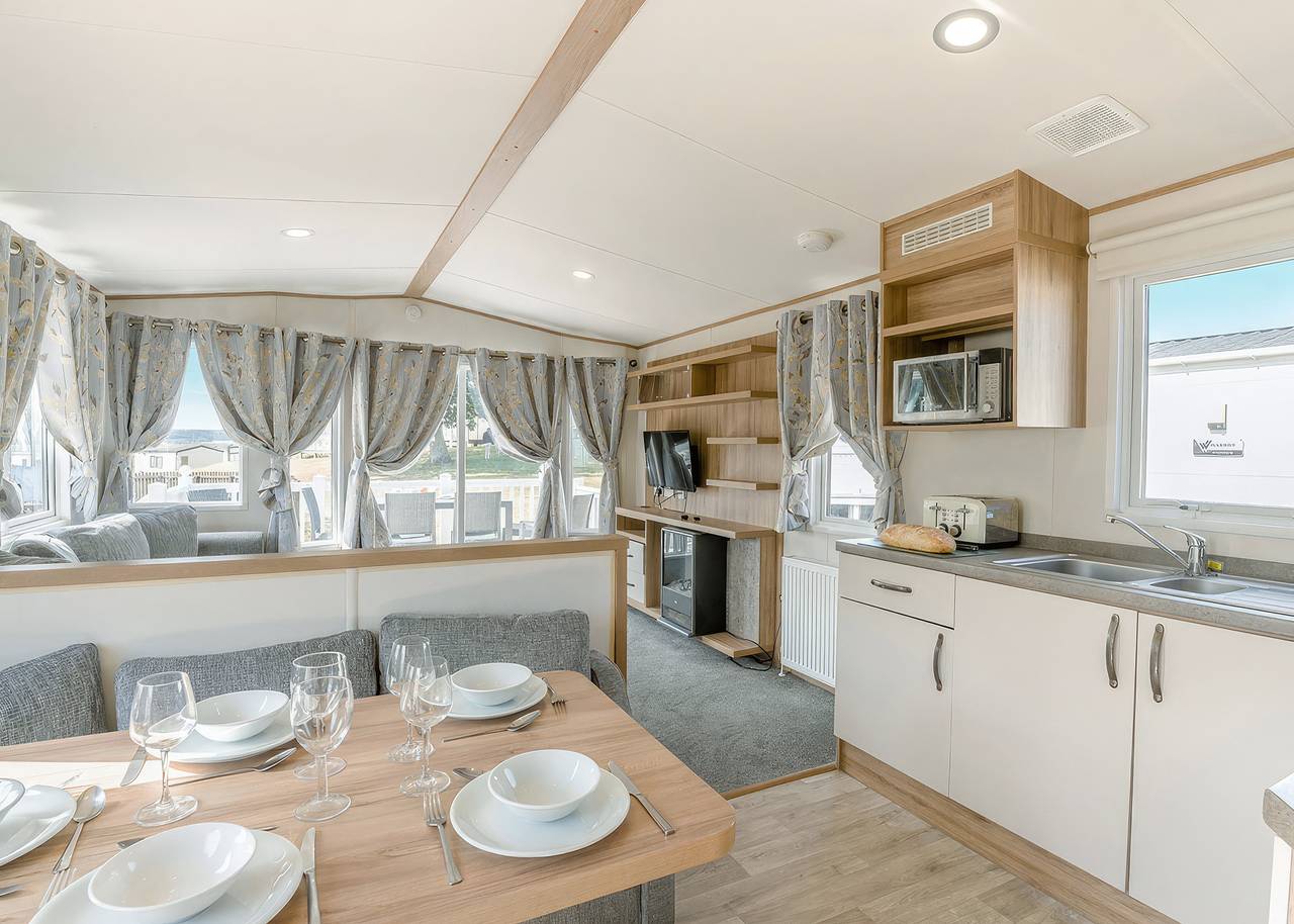 Gold Caravan 8 with decking in Camber Sands, Camber