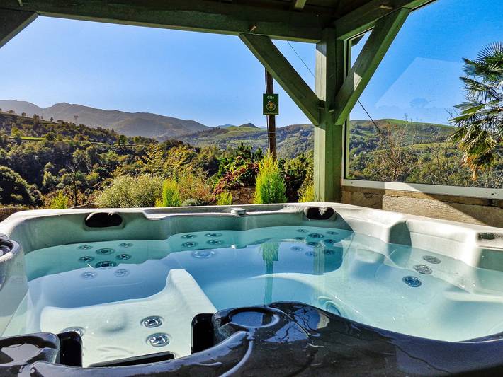 Gîte pour 4 personnes, avec jardin ainsi que terrasse et jacuzzi, animaux acceptés à Labassère